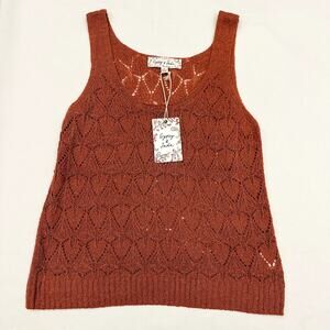 Gypsy & Jade Rust Lace Tank Top - Women's Size L
